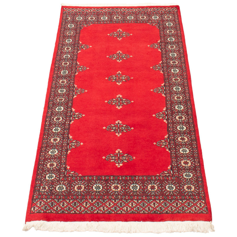 Tapis unique en laine noué à la main brun Bokhara des années 2010 de 3 pi 1 po x 4 pi 11 po Esi