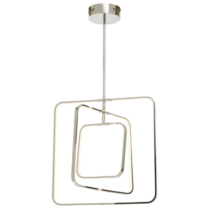 Armengol 1 - Light Silver LED Square/Rectangle Pendant