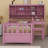 Multifunctional Wood Platform Bed With Bookshelf At The Head Of The Bed, Built-In Desk And Matching Chair-1985540529