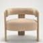 Chaise d'appoint avec pieds en bois robustes-129543158
