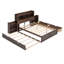 Lit double avec construction, 2 tiroirs, lit gigogne simple et tablettes coulissantes - lit gigogne de rangement coloré, tiroirs - construction robuste