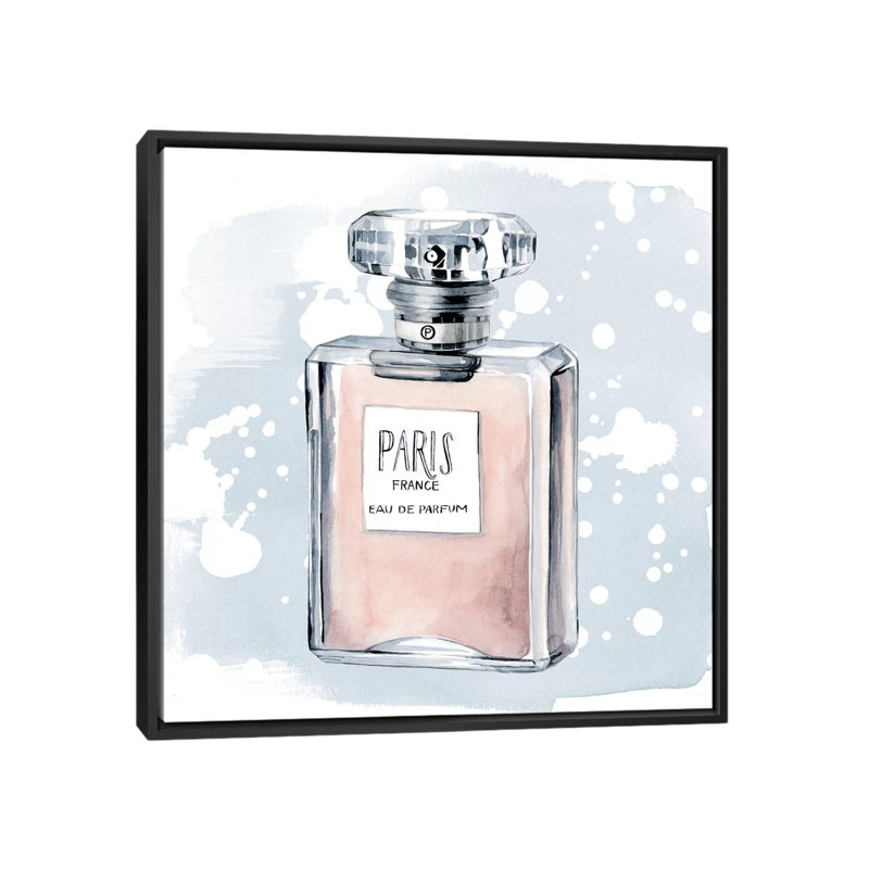 «Parfum I», reproduction sur toile, H 18 po x l 18 po x P 1,5 po, Toile avec cadre flottant noir, Pas de tapis