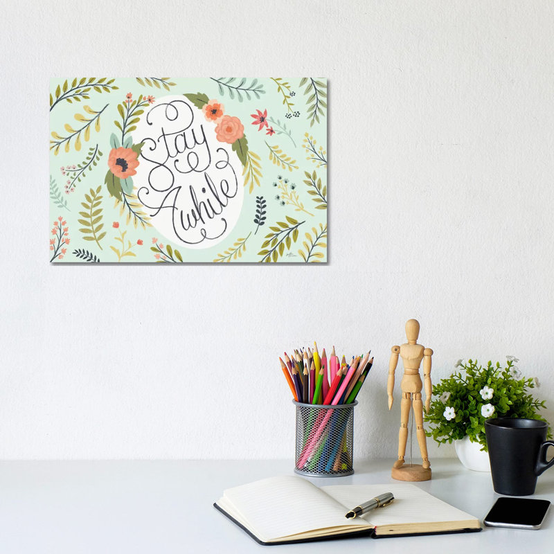 Retro Garden I Mint 1 Piece Wrapped Canvas Wall Art, 20.32cm H x 30.48cm W x 1.91cm D
