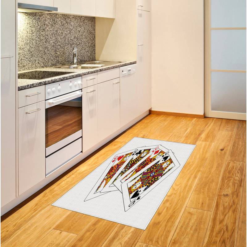 Casino High Density Long Fiber Poly Threads Decorative Area Rug Carpet, Rectangle 2'7" x 5'