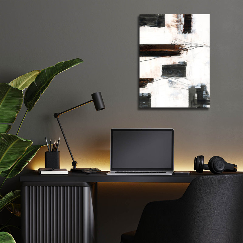  «Mocha and Black 3» par Cartissi, art mural en verre acrylique, 12 po x 16 po