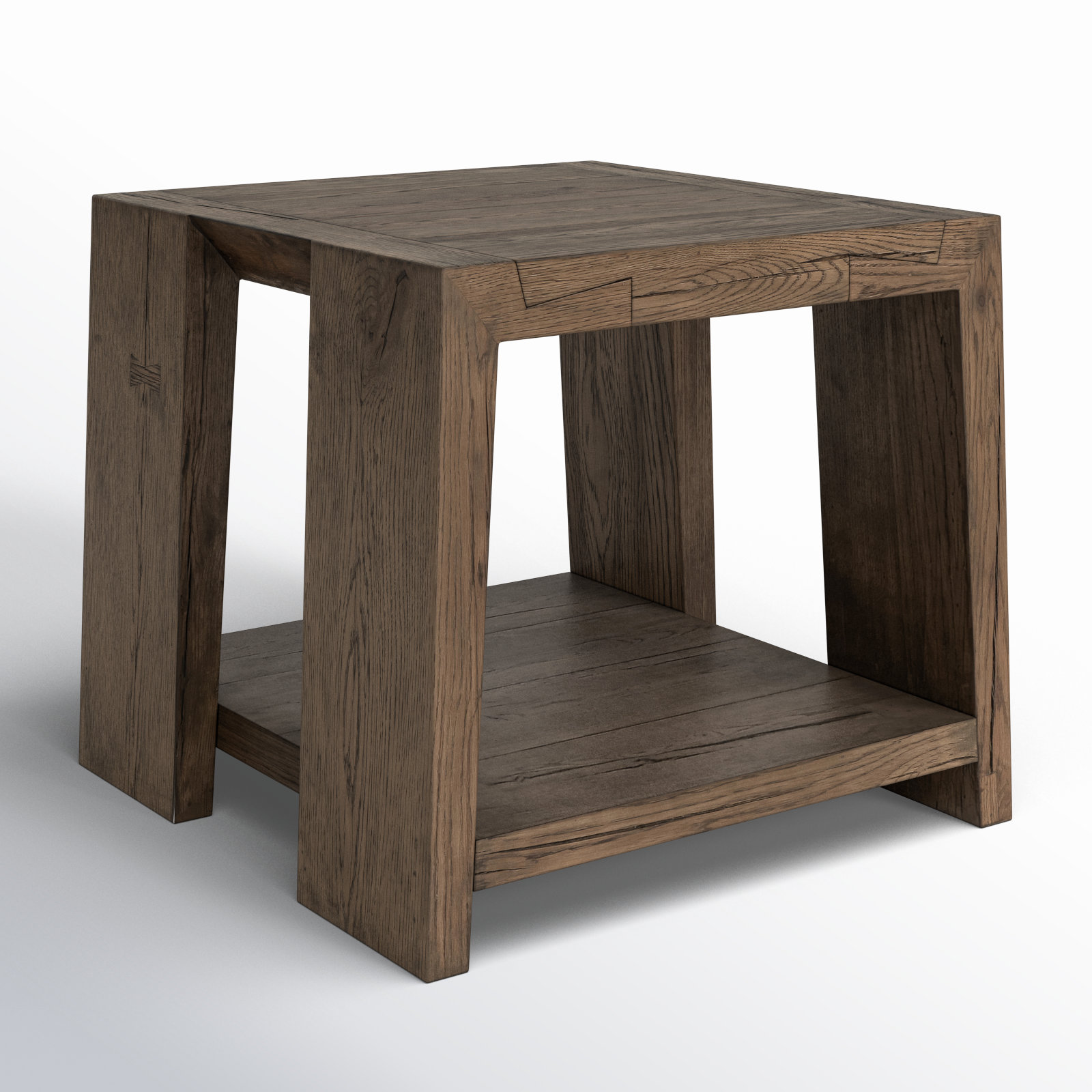 Alena Solid Wood End Table, Brown