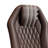 Dark Brown + Silver Hight adjustable Genuine Leather + Faux Leather + Aluminium Alloy Office Chair