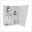 Armoire à pharmacie murale à miroir avec une porte et quatre compartiments ouverts Quintana, blanc