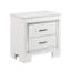 Table de chevet glamour blanche, faux alligator, 2 tiroirs et table de chevet blanche coulissante fluide, avec fonction d'éclairage des surfaces-2083948215