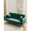 Canapé convertible de 71 pouces en velours vert rétro American, convenant à un petit salon, une chambre à coucher ou un bureau-473447397