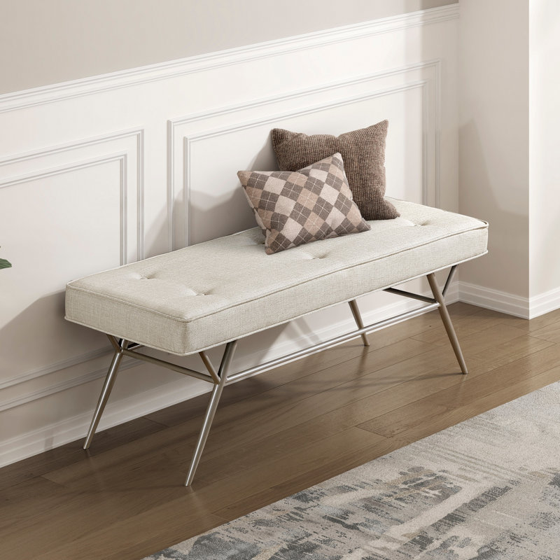Banc contemporain tapissier Beige