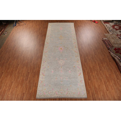 Vegetable Dye Oushak Turkish Large Rug 7x19