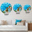 Maison près de la mer, fleurs colorées I - horloge murale nautique et côtière-60327913