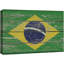 Drapeau brésilien sur panneaux rétro en bois rétro-94537244