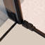 Porte de douche pivotante simple 30-31,5 po x H 75 po, alliage d'aluminium en noir mat, verre trempé clair de 1/4 po (6 mm) d'épaisseur.