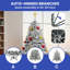 Arbre de Noël artificiel floqué / givré 7,5 pi, arbre saisonnier avec lumières DEL préinstallées