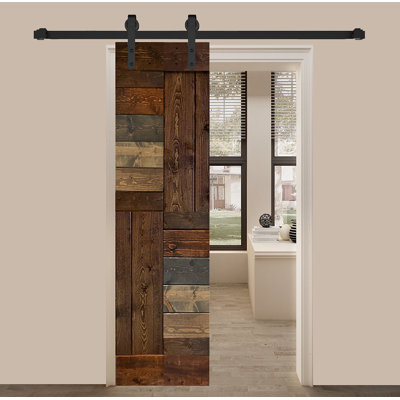 Patented Product S Style Sliding Barn Door Without Installation Hardware Kit (Door Slab Only) - Assembly Required