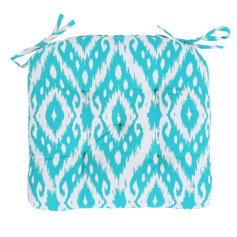 Outdoor 3'' Dining Chair Chair Pad, Turquoise