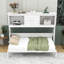 Lit escamotable 1 place en bois avec station de charge et tablettes-962724822