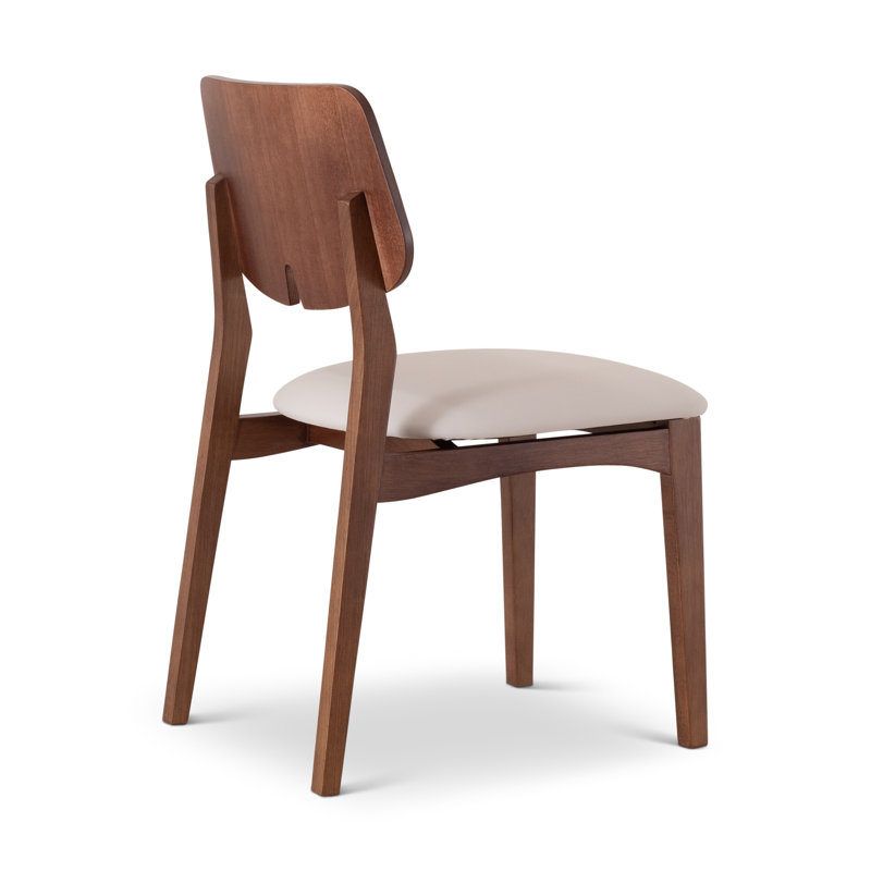 Modern Brazilian Beth Side Chair, Cream/Domasco
