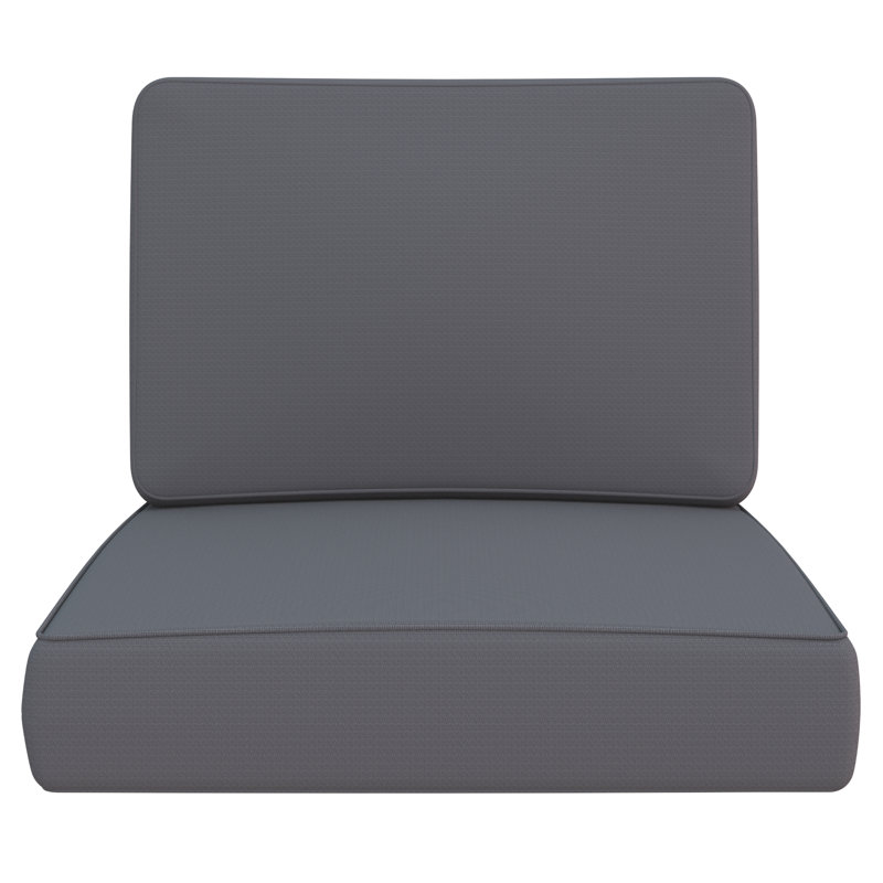 Outdoor 5" Deep Seating Cushion Set With Durable Cover Rite Fabric, Grey