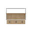 Tablette murale Aranjuez avec crochets et rangement ouvert pour un décor minimaliste moderne et une utilisation efficace de l'espace-1429246076