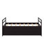 Lit simple avec tête de lit, pied de lit, lit gigogne et trois tiroirs-60965089