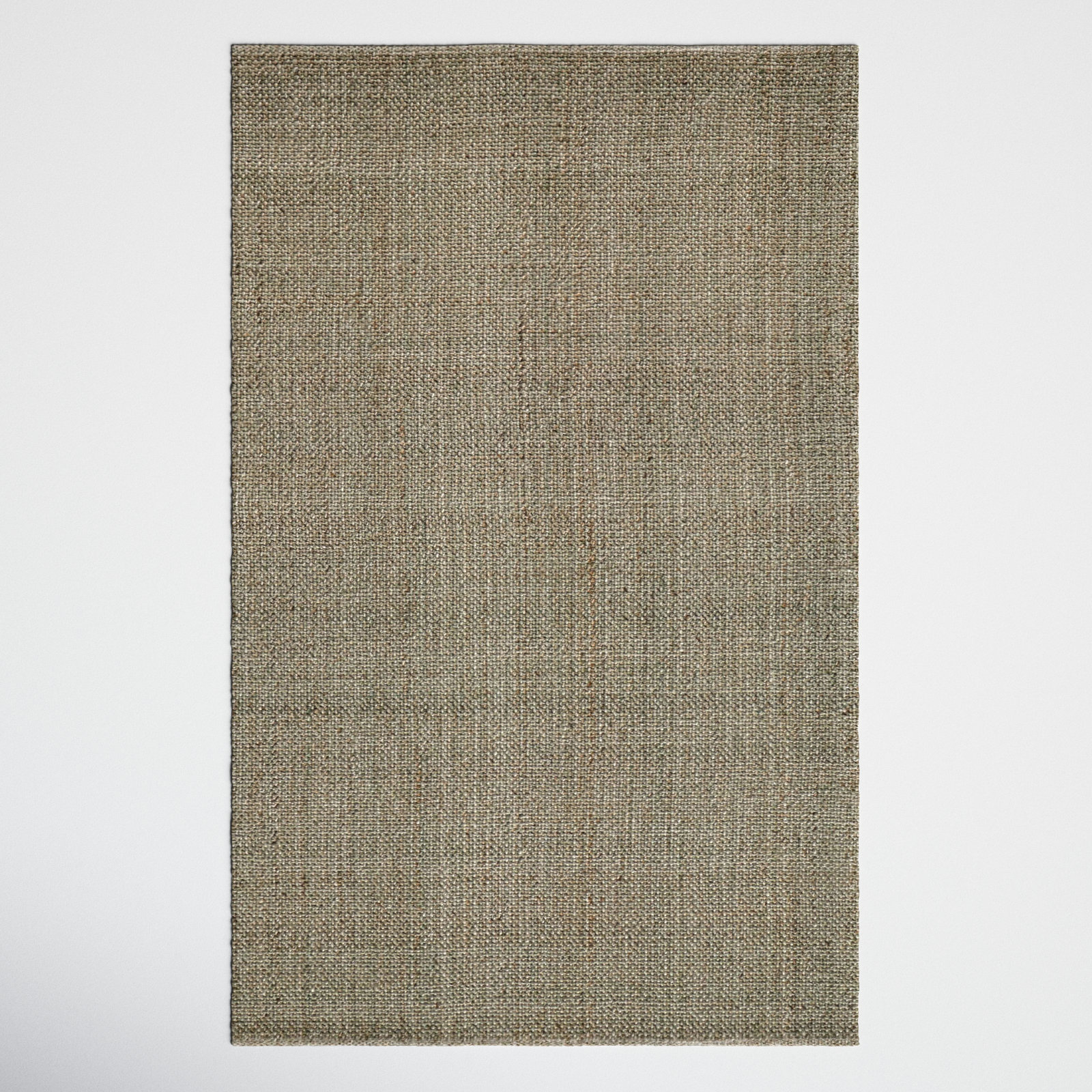 Fleurette Handmade Green Rug, Rectangle 5' x 8'