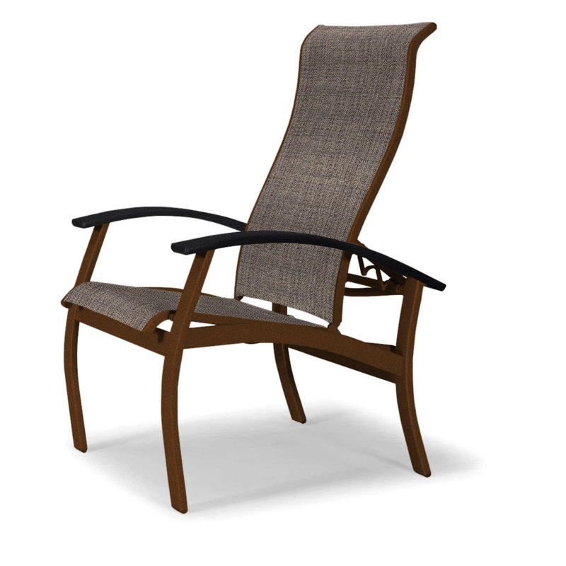 Chaise de patio Askar, Moka Sunbrella®, Noir, Kona texturé