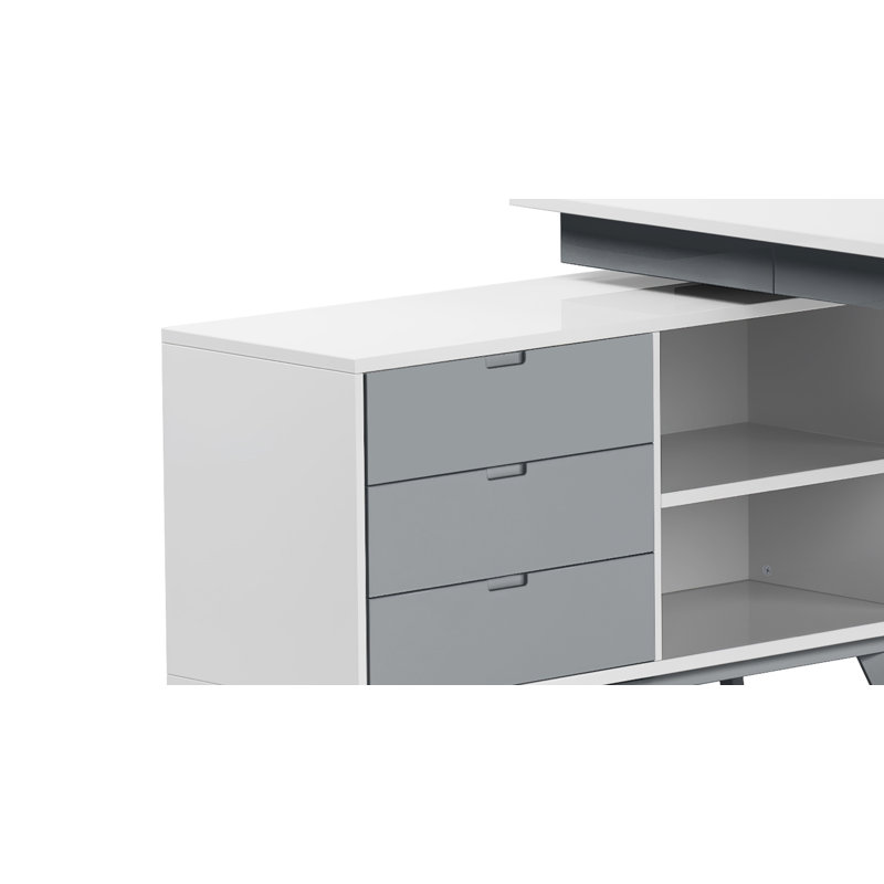 Bureau moderne en L 2 pièces