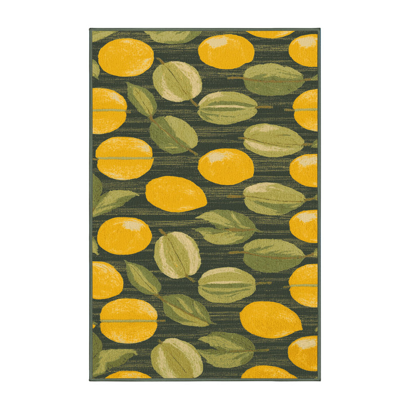 Washable Abiu Fruits Area Rug, Rectangle 8' x 12'