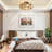 20" Caged Ceiling Fans With Remote, Boho Flush Mount Modern Ceiling Fan
