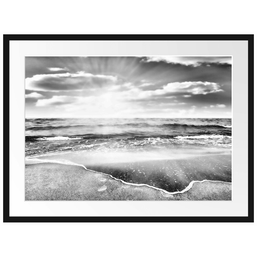 Gerahmtes Poster Sonnenschein Beach Strand Himmel