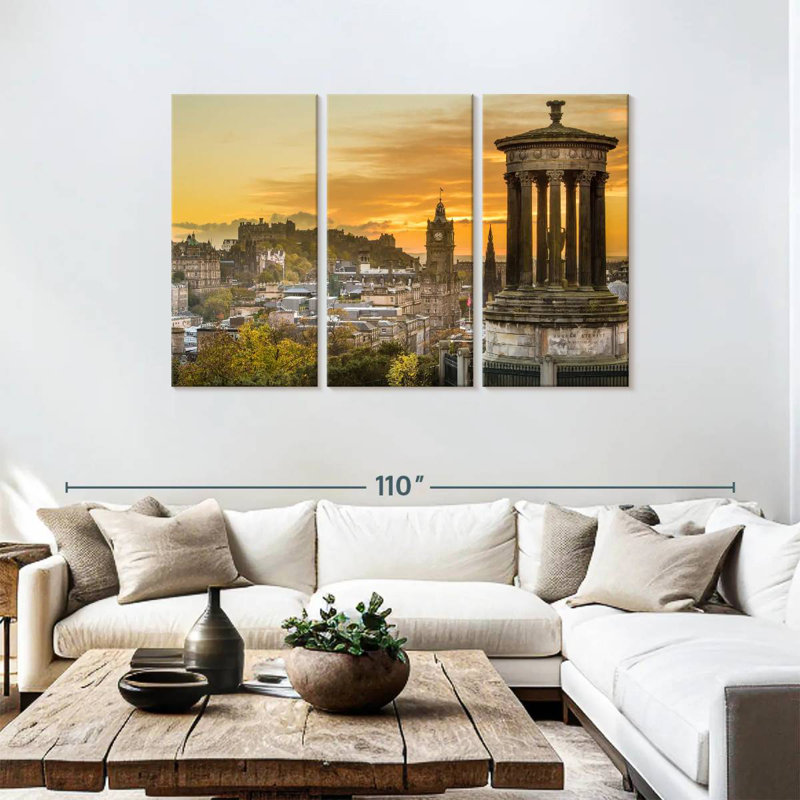 Syd Sunset Over Edinburgh, 48" H x 74" W