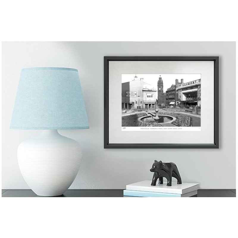 Sheffield, Barker's Pool And Town Hall C1955 by Francis Frith - Single Picture Frame Print, 45cm H x 60cm W x 2.3cm D