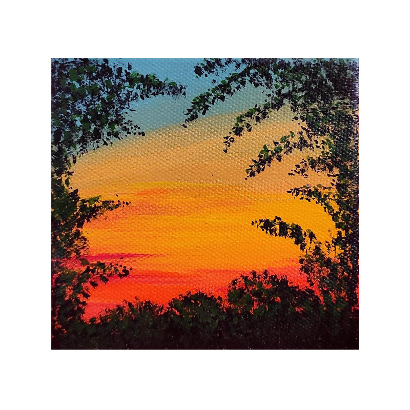 Peinture au coucher du soleil par Shraddha Shirsat | Acrylique sur toile tendue