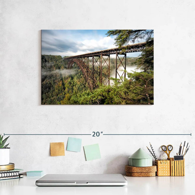 Pont brumeux de New River Gorge, H 8 po x l 12 po
