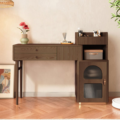 Laureta Adjustable Makeup Vanity with Storage