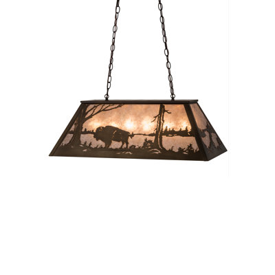 33"L Buffalo at Lake Oblong Pendant