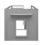 Lit mezzanine simple gris avec armoire et tablette durables - fabrication en bois massif sécuritaire-715480557