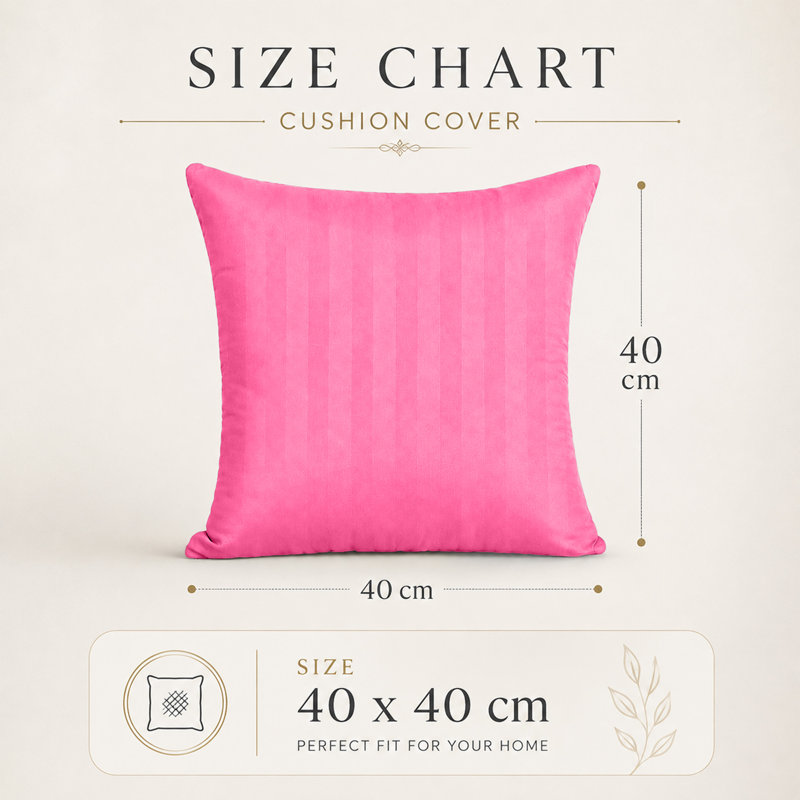 Microfiber Stripe Cushion Cases Sofa coach throw, HOT PINK