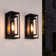 Rasharkin Classic Outdoor Wall Sconce 1 Light Rectangular Metal Frame and Clear Glass Shade Waterproof