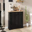 Buffet avec rangement, console de cuisine avec 5 tiroirs, 2 armoires, tablettes réglables, buffet pour la salle à manger, le salon, le vestibule (noir)-129456501