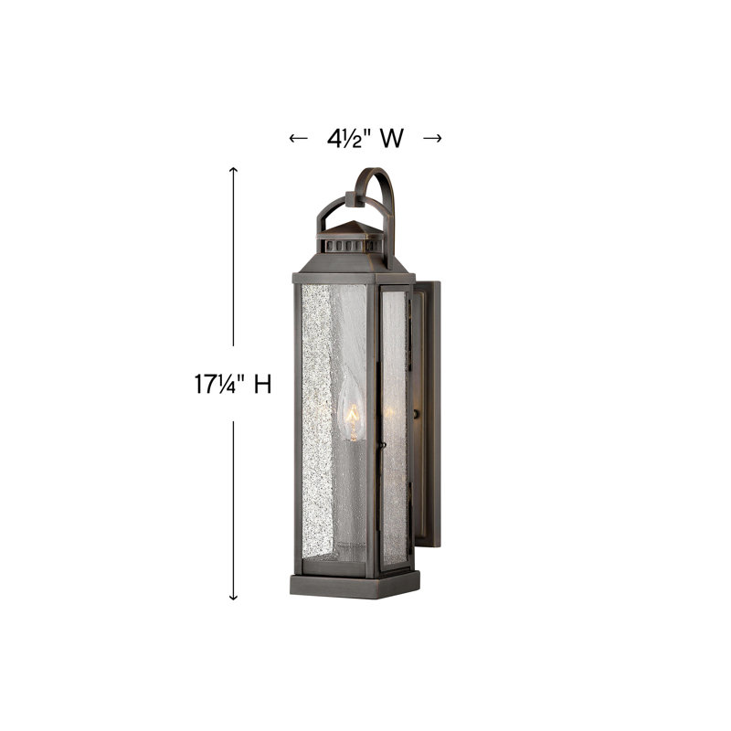 Revere Blackened Brass 1 - Bulb 17.25" H Outdoor Wall Latern