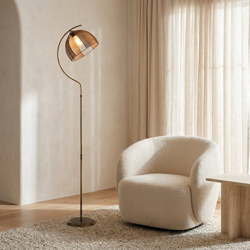 Solana Antiquation Woven Boho Floor Lamp