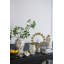 Pot en céramique blanche avec motifs floraux verts et détails dorés D5,5 x 12,5 po-1464985346
