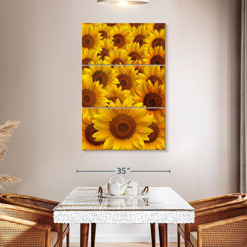 Foule de tournesols Harnek, H 50 po x l 32 po
