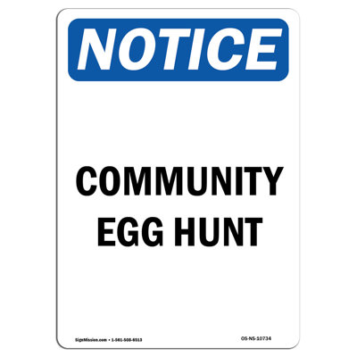 Osha Notice - Community Egg Hunt Sign