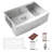 30"L x 22"W Farmhouse Workstation Kitchen Sink 16 Gauge Stainless Steel Kitchen Sink Apron Front Sink