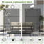 Metal Privacy Screens And Panels With Free Standing, Freestanding Outdoor Indoor Privacy Screen, Decorative Privacy Screen For Balcony Patio Garden, Semi-Circular Shape